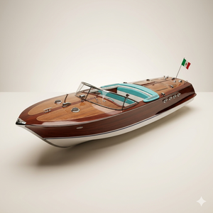 SUPER RIVA TRITONE - Modelo de Lancha Rápida de Madera Hecho a Mano por Fabricante Vietnamita, Pulido y Pintado - Product Image 1