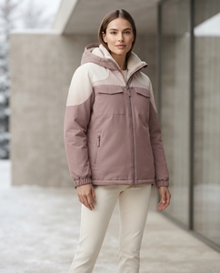 Women Winter <b>Sherpa</b> <b>Lined</b> Cotton <b>Jacket</b> Hooded Windproof Stand Collar Warm Casual Outdoor - Product Image 4