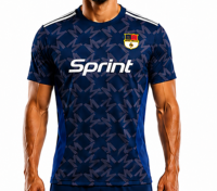 Conjunto de Camiseta de Fútbol Unisex Sprint, Personalizable con Nombre de Equipo, Estampado Geométrico Azul Sublimado, Transpirable, Cuello en V, Sin Mangas, para Adultos, Verano