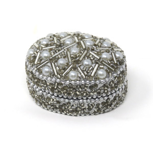 Handmade Indian Beaded Jewelry <b>Box</b> Decorative Trinket <b>Box</b> Colorful Mirror Work Storage <b>Box</b> Gift for Loved Ones - Product Image 3