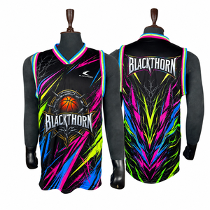 Camiseta de Baloncesto Personalizada OEM para Hombre, sin Mangas, Cuello en V, Sublimación Completa, Malla de Poliéster, Ajuste Atlético, Ropa Deportiva de Equipo - Product Image 1