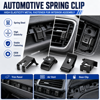 Clip Metálico de Acero para Resorte Personalizado con Alta Elasticidad para Ensamblaje Interior Automotriz