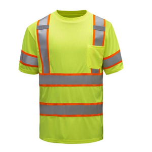 Wholesale Customised Outdoor Safety Wear High Quality <b>Light</b> Weight Best Design Reflective Roadway Safety T Shirt Men - Product Image 1
