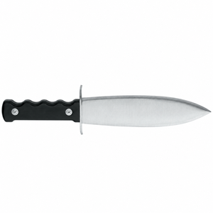 Couteaux de chasse à lame fixe en bois noir, lame en acier au carbone à pointe tombante, garde-mains en métal, rainures pour les doigts, marque OEM, pour la découpe en cuisine - Product Image 5