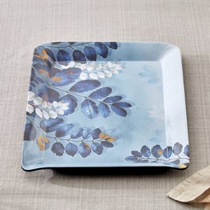 Modern Rectangular Metal Handicraft <b>Decorative</b> Serving Tray with Leaf Pattern for Wedding & Birthday Events Home Hotel Cafe Use - Product Image 3