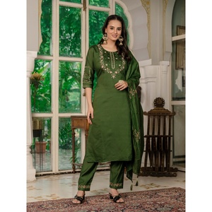 Ensemble élégant pour femmes, Kurti, pantalon et dupatta droits - Product Image 4