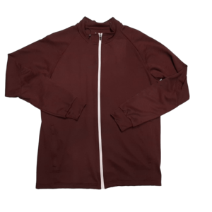 Veste en polaire unie pour homme, col montant, fermeture éclair, style décontracté, coupe classique, en polyester, pour l'automne - Product Image 2
