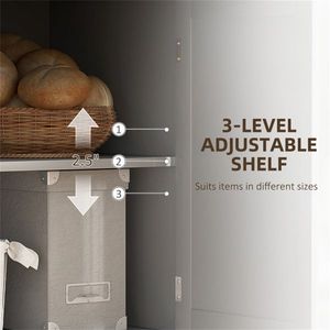 Mobile da Cucina in Legno Massello Stile Moderno, Armadio Multifunzionale con Pannelli in Compensato e Melamina, Arredamento per Soggiorno - Product Image 5
