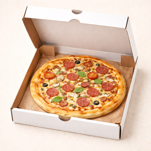 กล่องพิซซ่าลูกฟูกพรีเมียม ฉนวนกันความร้อนอย่างดี ทำจากกระดาษคราฟท์แข็งแรง กล่องบรรจุภัณฑ์อาหารรีไซเคิลได้ สำหรับจัดส่ง - Product Image 2