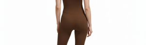 Combinaison de sport pour femme en nylon anti-plis, double face, effet seconde peau brossé, avec pantalon long et débardeur, pour le yoga - Product Image 6