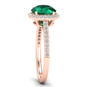 REYES High Quality 925 Sterling <b>Silver</b> Moissanite with <b>Emerald</b> Gemstone Solitaire <b>Ring</b> Perfect Gift Fine Jewelry For Women - Product Image 3