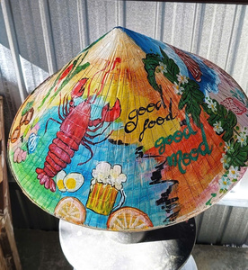 Chapeau vietnamien Non La en gourde sculptée, durable et très demandé |   Cadeau écologique naturel pour la décoration murale et les accessoires de maison - Product Image 6