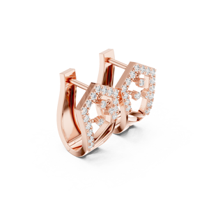 Pendientes de Plata de Ley 925 Chapados en Oro Rosa de 18K con Circonita, Corte Redondo Brillante, Joyería Minimalista de Lujo para Mujer - Product Image 4