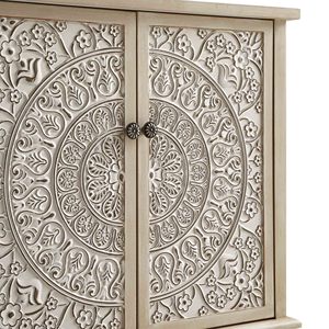Antique Floral Relief Living Room <b>Cabinet</b> Solid Wood Storage Sideboard <b>Buffet</b> for Home Hotel - Product Image 4