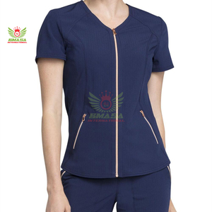 Ensembles d'uniformes médicaux personnalisés OEM de haute qualité, couleur unie, respirants, séchage rapide, en coton tricoté, design streetwear unisexe - Product Image 1