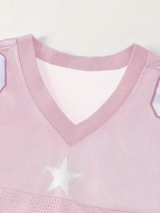 Maillot de football rétro en polyester à séchage rapide, personnalisé avec logo imprimé numériquement sur le devant, nom et numéro d'équipe, tendance actuelle - Product Image 2