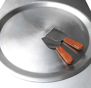 Machine à rouleaux de crème glacée instantanée ETL 22 pouces à double plaque ronde, pour yaourt et crème glacée, avec contrôle de température IA, 10 Cooli - Product Image 3