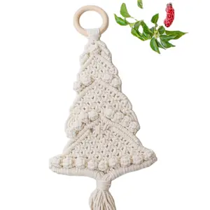 Top Quality Hot Selling Macrame Hand Woven Christmas Decorations Hanging Angel From India At Wholesale Price