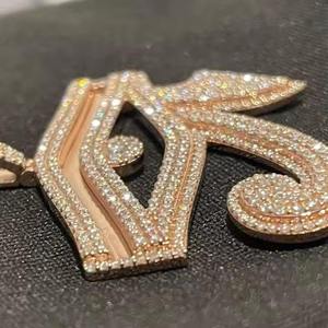 Colgante de cruz de moissanita vintage de alta demanda, joyería de hip hop con diamantes amarillos sólidos para bodas y fiestas, disponible a precio económico. - Product Image 2