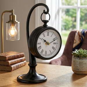 VITC-2005 mouvement à quartz d'horloge de table en bois de bronze antique pour la décoration intérieure ou l'utilisation de bureau cadeau parfait - Product Image 1