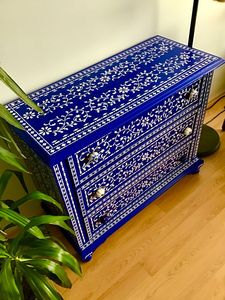 Cómoda Rectangular Moderna Personalizada con Incrustaciones de Hueso, Artesanía India Hecha a Mano, Pulida, para Decoración del Hogar - Product Image 6