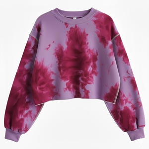 Women's Winter Knitted Printed Tie-Dyed <b>Sequined</b> Badge Crystal Hoodies & Sweatshirts Warm High Street Style - Product Image 2
