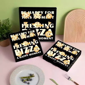 Caja de <span class=keywords><strong>Pizza</strong></span> Corrugada de Papel de Aluminio con Recubrimiento UV y Relieve, Aislante Térmico y Aséptica para Entrega de <span class=keywords><strong>Pizza</strong></span>, Venta Caliente - Product Image 2