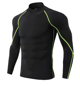 T-shirt de sport à manches courtes pour homme, compression, séchage rapide, fitness, gym, course à pied, musculation, rashguard athlétique ajusté - Product Image 5