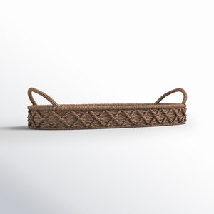 Plateau de service ovale en jonc de mer fait main, le plus vendu, avec poignées latérales, plateau de présentation écologique pour la décoration intérieure, fournisseur en gros - Product Image 2