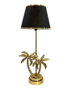 Palm <b>Tree</b> Design Farmhouse Table Lamp with Fabric Shade | Middle Size Hotel Use Luxury Home Decor <b>Lighting</b> - Product Image 1
