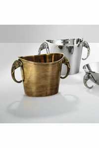 Vintage Brass Bowl With Duck Handles Pedestal Base <b>Bar</b> Decor - Product Image 2