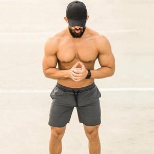 Shorts d'entraînement pour hommes, haute élasticité, séchage rapide, respirants, pour yoga, course à pied, fitness, taille XL, design faux deux pièces - Product Image 4