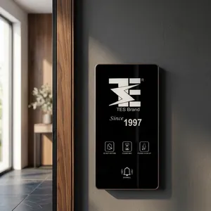 TESX Digital DND Plate Smart Do Not Disturb Room Indicator with LED Display Touch Switch Black Hotels Resorts Guest Rooms - Product Image 2