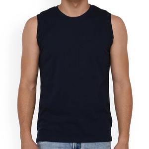 T-shirt sans manches pour homme en coton de qualité supérieure, logo personnalisé, coupe slim, t-shirt uni pour homme, t-shirts de sport - Product Image 4