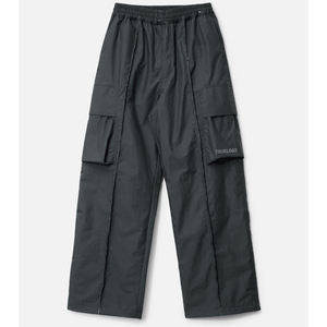 Pantalones Cargo Negros para Hombre, Cintura Elástica, Múltiples Bolsillos, Secado Rápido, Ligeros, Casuales, para Verano - Product Image 1