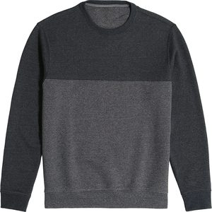 <b>Men</b> Crew Neck <b>Sweatshirt</b> Long Sleeve Solid Color Pullover Casual Soft Comfortable Ribbed Cuff Eco-Friendly 100% Cotton Fleece - Product Image 2