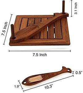 Porte-serviettes en bois artisanal, écologique, durable, moderne et luxueux, en forme de poisson, pour table à manger et cuisine - Product Image 2