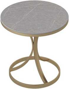 Mesa Auxiliar Redonda de Metal con Acabado Antiguo, Muebles de Lujo para el Hogar, Cafeterías, Decoración de Sala de Estar, Mesa de Centro - Product Image 4