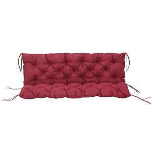 Cuscino da banco da esterno con trapuntato a 3 posti per Patio con sedia a dondolo in rosso - Product Image 1