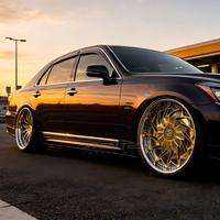 Jantes forgées XL Gold Chrome multi-pièces à déport profond, roues de luxe personnalisées pour Mercedes AMG G63 S63 BMW M8