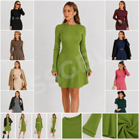 Robe moulante sans manches en maille côtelée pour femme, style moderne, longueur genou, lavable, en stock, prête à être expédiée, ODM OEM personnalisable