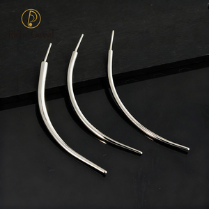 Pin de inserción de titanio sin rosca para labret, herramienta de guía cónica para perforaciones tipo barbell autocurvadas, para postes de 14/16/18G con cierre a presión - Product Image 2