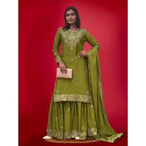 Conjunto Elegante de Top y Pantalón con Dupatta para Mujer, Ideal para Fiestas - Product Image 3