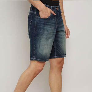 Shorts en jean pour homme, style urbain contemporain, tendance, 100% coton, tissu doux lavé, respirant, anti-UV, confort toute la journée - Product Image 3