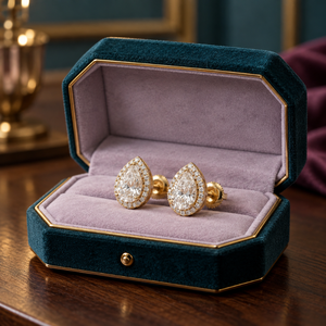 Pendientes de Diamantes Cultivados en Laboratorio con Corte de Pera en Oro de 14 Quilates de Lujo, 2 Quilates, Certificados por IGI, Joyería Moderna para Mujer |   Joyería Fina al por Mayor - Product Image 2