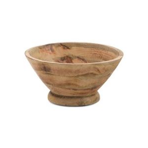 Bol à salade en bois de manguier fait main avec incrustation émaillée, bol de service en bois naturel durable, vaisselle décorative en gros pour la cuisine - Product Image 2