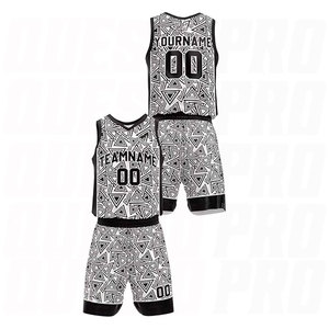 Tenues d'entraînement en polyester blanc et noir, nouveau modèle, uniformes de football en gros, kits d'équipe personnalisés de haute qualité - Product Image 2