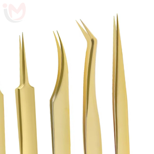 Juego de Pinzas de Acero Inoxidable de Alta Precisión para Pestañas Postizas, Pinzas Especiales para Injerto de Pestañas para Principiantes y Maquilladores Profesionales - Product Image 2