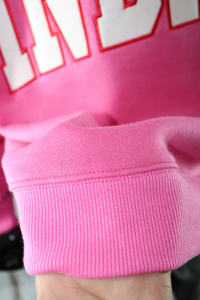 Sudadera Rosa Oversize con Cuello Redondo y Estampado Indiana, Unisex, Informal, Tejida, Estilo Otoñal, CLUSH SPORTS - Product Image 6
