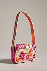 Sac à main artisanal floral avec finition perlée, sac à main brodé perlé pour femme - Product Image 3